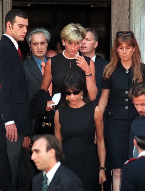 diana at versace funeral|versace memorial service.